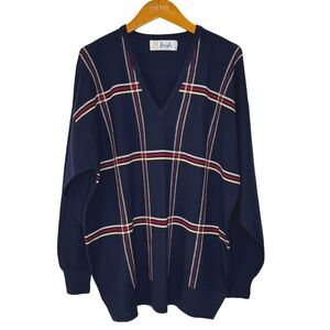 Vintage Pringle of Scotland Lambswool v neck sweater Mens XL‎